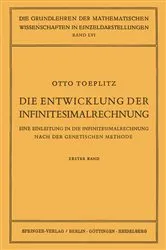 Book cover of Die Entwicklung der Infinitesimalrechnung by Unknown