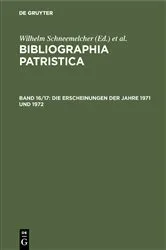 Book cover of Die Erscheinungen der Jahre 1971 und 1972 by Wilhelm Schneemelcher