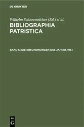 Book cover of Die Erscheinungen des Jahres 1961 by Wilhelm Schneemelcher