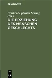 Book cover of Die Erziehung des Menschengeschlechts by Gotthold Ephraim Lessing
