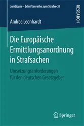 Book cover of Die Europäische Ermittlungsanordnung in Strafsachen by Andrea Leonhardt