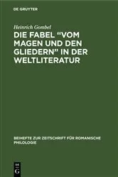 Book cover of Die Fabel “Vom Magen und den Gliedern” in der Weltliteratur by Unknown