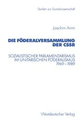 Book cover of Die Föderalversammlung der CSSR by Joachim Amm