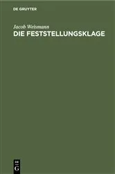 Book cover of Die Feststellungsklage by Unknown