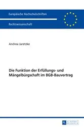Book cover of Die Funktion der Erfuellungs- und Maengelbuergschaft im BGB-Bauvertrag by Andrea Jaretzke
