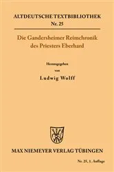 Book cover of Die Gandersheimer Reimchronik by Unknown