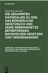Book cover of Die gesammten Materialien zu dem Gesetze, das Unschädlichkeitszeugniß betreffend vom 15. Juni 1898 by Unknown