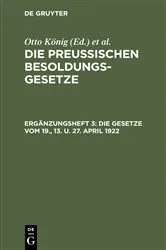 Book cover of Die Gesetze vom 19., 13. u. 27. April 1922 by Unknown