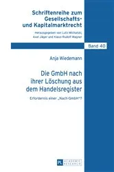 Book cover of Die GmbH nach ihrer Loeschung aus dem Handelsregister by Lutz Michalski