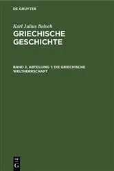 Book cover of Die Griechische Weltherrschaft by Karl Julius Beloch
