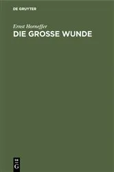 Book cover of Die große Wunde (2nd ed.) by Ernst Horneffer