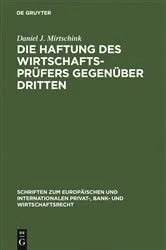 Book cover of Die Haftung des Wirtschaftsprüfers gegenüber Dritten by Unknown