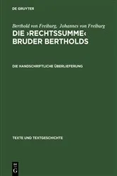 Book cover of Die handschriftliche Überlieferung by Berthold von Freiburg