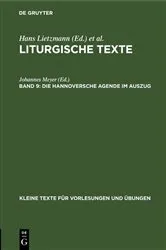 Book cover of Die Hannoversche Agende im Auszug by Johannes Meyer