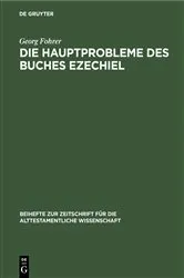 Book cover of Die Hauptprobleme des Buches Ezechiel by Georg Fohrer