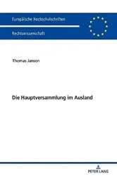 Book cover of Die Hauptversammlung im Ausland by Unknown