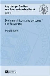 Book cover of Die Immunitaet «ratione personae» des Souveraens by Unknown