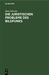 Book cover of Die juristischen Probleme des Bildfunks by Unknown