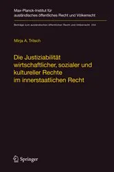 Book cover of Die Justiziabilität wirtschaftlicher, sozialer und kultureller Rechte im innerstaatlichen Recht by Mirja Trilsch