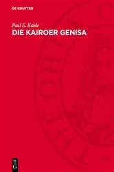 Book cover of Die Kairoer Genisa by Paul E. Kahle