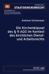 Book cover of Die Kirchenklausel des § 9 AGG im Kontext des kirchlichen Dienst- und Arbeitsrechts by Axel Frhr.von Campenhausen
