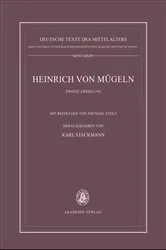 Book cover of Die kleineren Dichtungen Heinrichs von Mügeln by Karl Stackmann