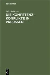 Book cover of Die Kompetenz-Konflikte in Preußen by Unknown