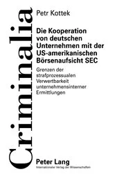 Book cover of Die Kooperation von deutschen Unternehmen mit der US-amerikanischen Boersenaufsicht SEC by Klaus Volk