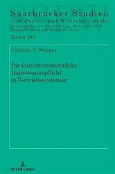 Book cover of Die lauterkeitsrechtliche Impressumspflicht in Vertriebssystemen by Michael Martinek