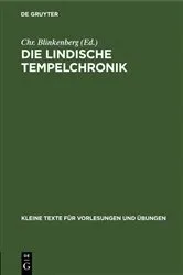 Book cover of Die Lindische Tempelchronik by Chr. Blinkenberg