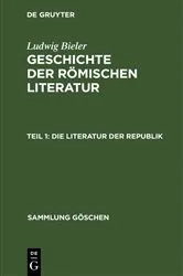Book cover of Die Literatur der Republik (3rd ed.) by Ludwig Bieler