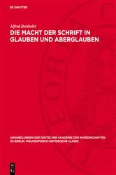 Book cover of Die Macht der Schrift in Glauben und Aberglauben by Alfred Bertholet