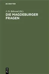 Book cover of Die Magdeburger Fragen by J. Fr. Behrend