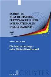 Book cover of Die Mietsicherungs- oder Mieterdienstbarkeit by Hans-Gerd Böker