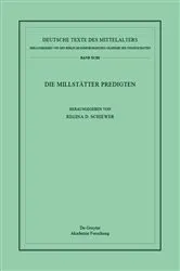 Book cover of Die Millstätter Predigten by Regina D. Schiewer