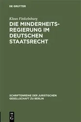 Book cover of Die Minderheitsregierung im deutschen Staatsrecht by Unknown