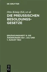 Book cover of Die Änderungen ab 1. Juli und 1. August 1922 by Otto König
