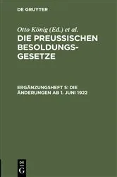 Book cover of Die Änderungen ab 1. Juni 1922 by Otto König