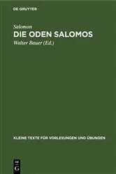 Book cover of Die Oden Salomos by A. Ungnad