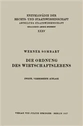 Book cover of Die Ordnung des Wirtschaftslebens (2nd ed.) by Werner Sombart