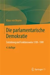 Book cover of Die parlamentarische Demokratie (4th ed.) by Klaus von Beyme