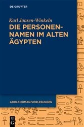 Book cover of Die Personennamen im Alten Ägypten by Karl Jansen-Winkeln