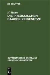 Book cover of Die Preußischen Baupolizeigesetze by Unknown