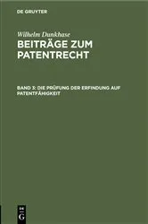 Book cover of Die Prüfung der Erfindung auf Patentfähigkeit by Unknown
