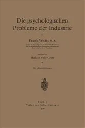 Book cover of Die psychologischen Probleme der Industrie by Frank Watts