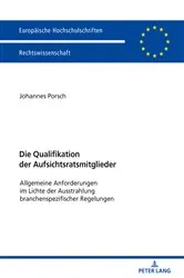 Book cover of Die Qualifikation der Aufsichtsratsmitglieder by Johannes Porsch