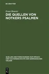 Book cover of Die Quellen von Notkers Psalmen by Ernst Henrici