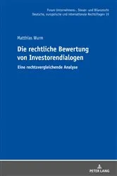 Book cover of Die rechtliche Bewertung von Investorendialogen by Unknown