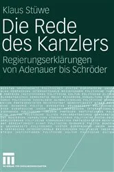 Book cover of Die Rede des Kanzlers by Klaus Stüwe