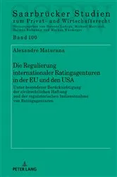 Book cover of Die Regulierung internationaler Ratingagenturen in der EU und den USA by Michael Martinek